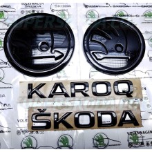 Черные эмблемы Monte Carlo Black Edition 4 шт. для Skoda Karoq (2020-)